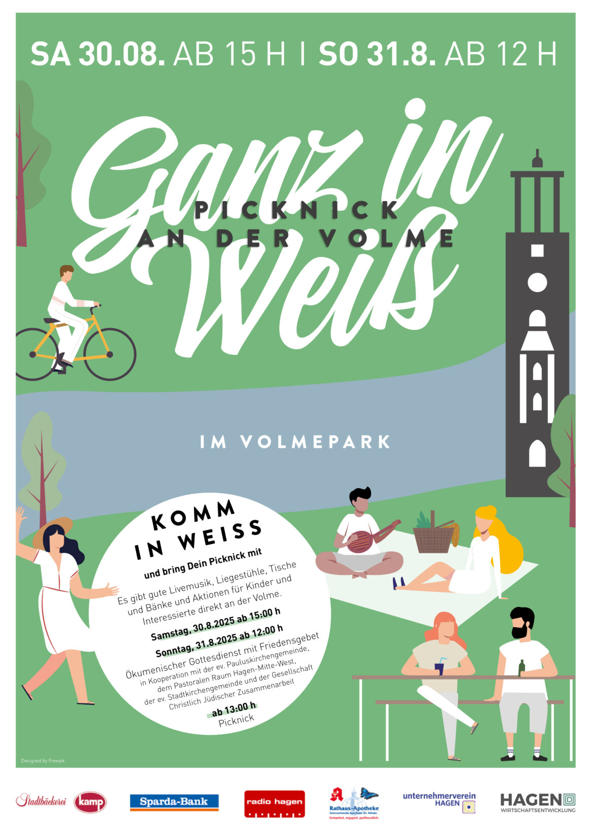 Ganz in Weiß – Picknick an der Volme