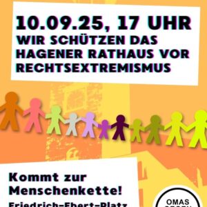 Eine Menschenkette für Demokratie…..