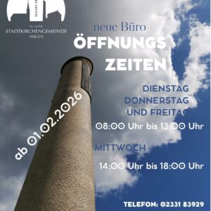 Neue Büroöffnungszeiten