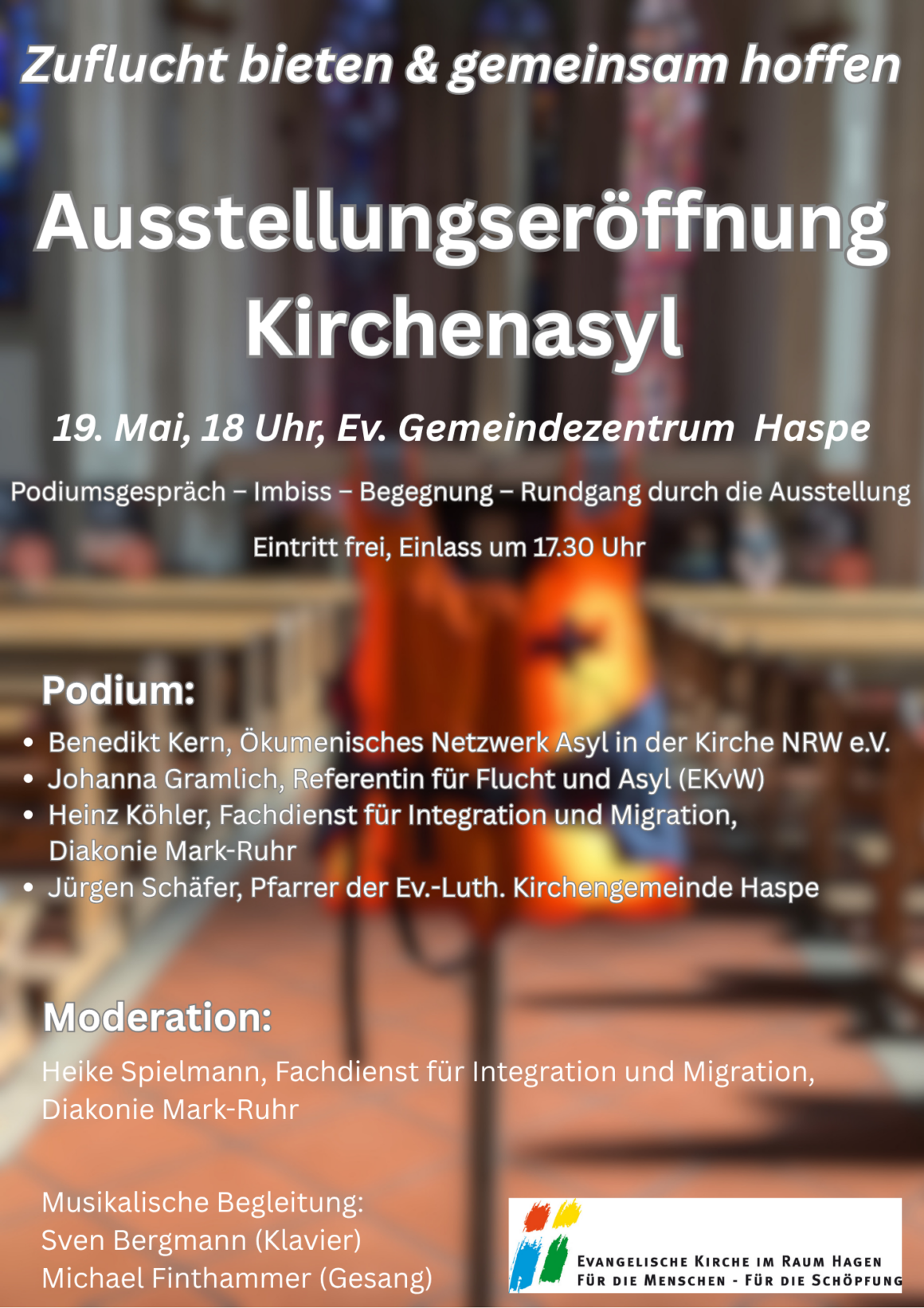Ausstellung „Zuflucht bieten & gemeinsam hoffen“ zum Kirchenasyl‘